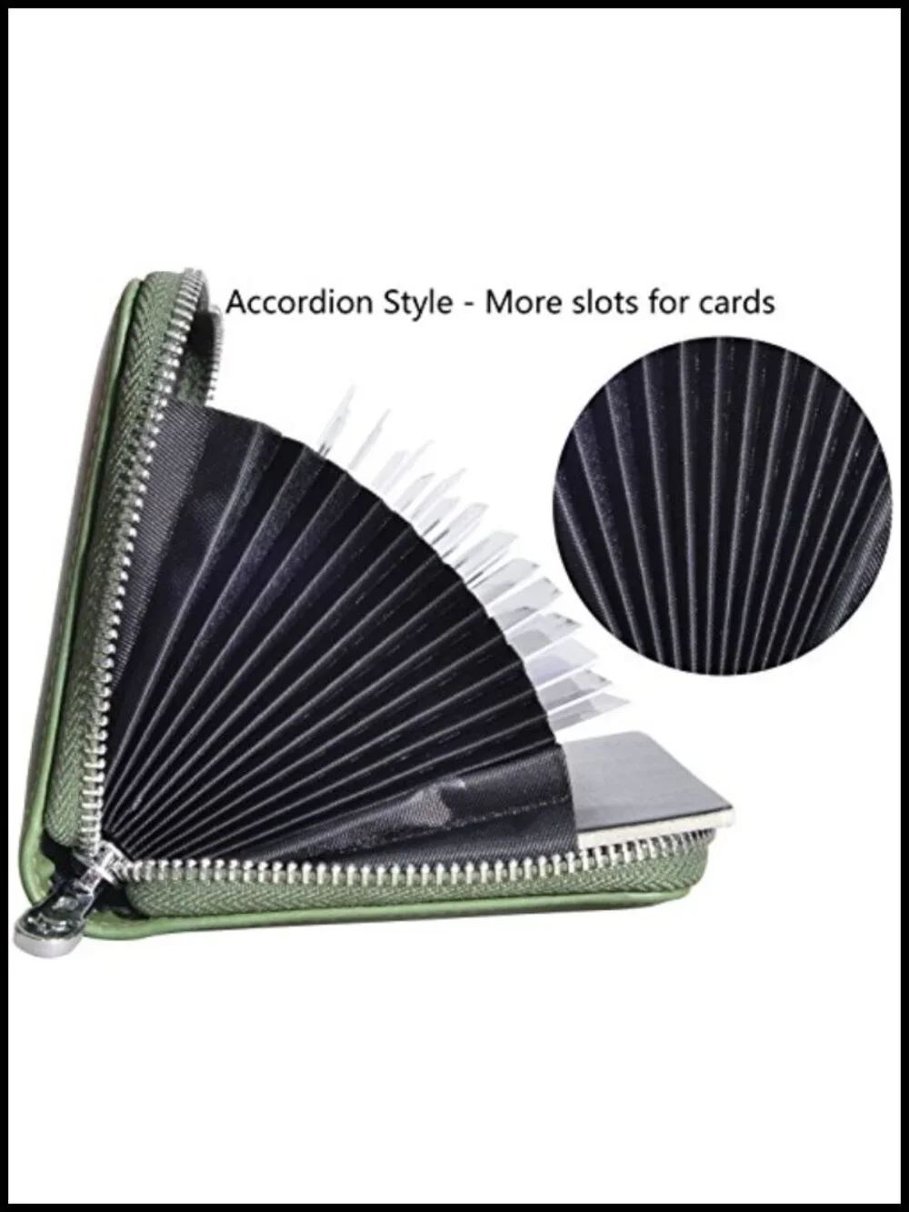 Genuine Leather RFID Passport Credit Card Holder Case with Zipper